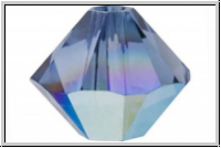 Swarovski� Bicone 5328, 4mm, 266AB - denim blue, AB, 25 Stk.